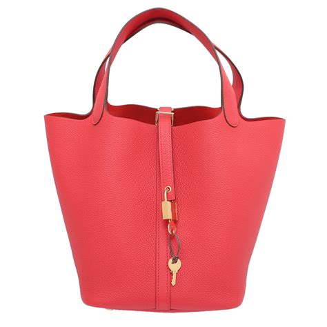 picotin lock 22 bag hermes rouge de coeur bleu